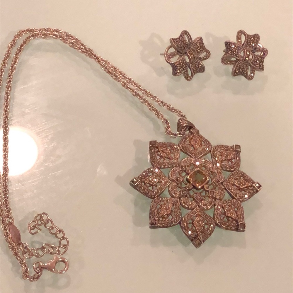 Judith Jack pendant and earrings